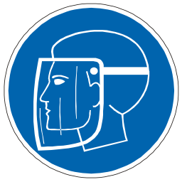 Icône bleu pictogramme protection visage à télécharger gratuitement